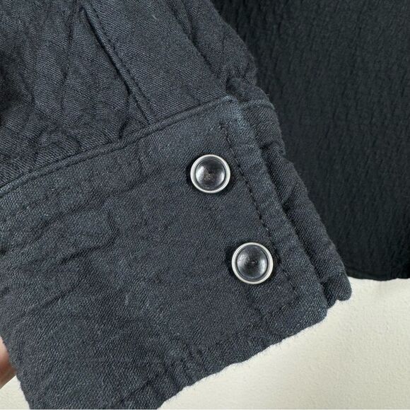 Flint And Tinder Quilted Bone Button Western Shirt Jacket Flannel Blanket Line M - Picture 6 of 8